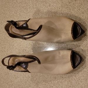 Nine West Sling Back Platform Open Toe Shoe